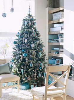 Рождественское украшение в сине-коричневом 