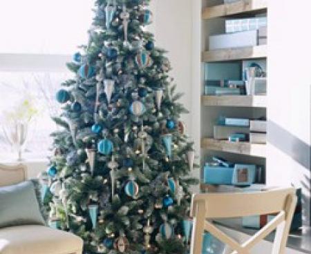 Рождественское украшение в сине-коричневом 